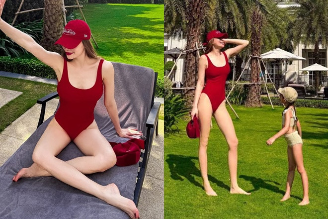 Hình ảnh mẹ con Hồ Ngọc Hà và Lisa